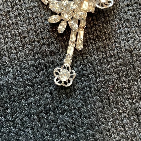 Vintage Leo Glass Sterling Pin Brooch - Picture 5 of 6